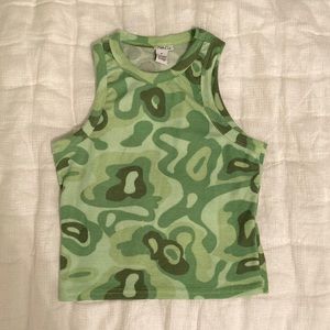 Green halter top